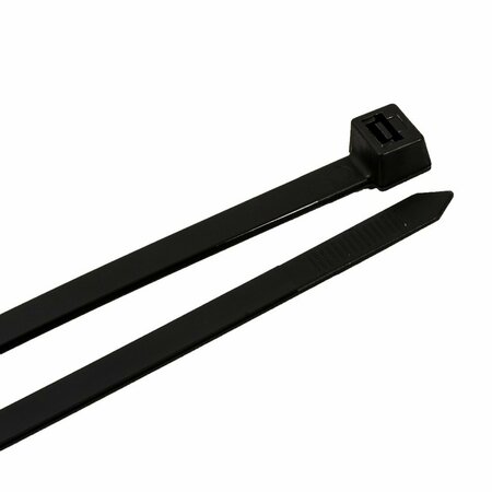 FORNEY Cable Ties, 12 in Black Heavy-Duty 62069